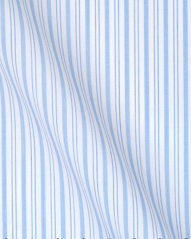 CANCLINI SUPER 140 BLUE STRIPE SHIRT