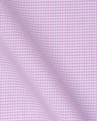 CANCLINI SKIN CHECK PURPLE MINI CHECK SHIRT