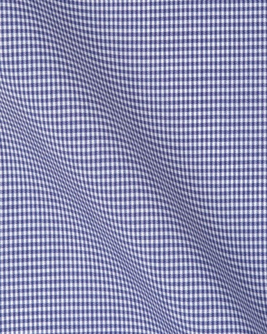 CANCLINI SKIN CHECK BLUE MINI CHECK SHIRT