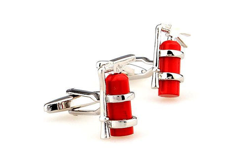 Fire Extinguisher Shape Metal Cufflinks For Men's