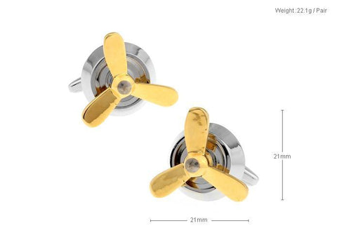 Fan Shape Metal Cufflinks For Men's