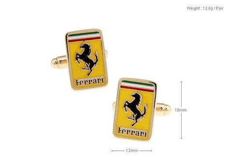 Ferrari Logo Metal Cufflinks For Men's