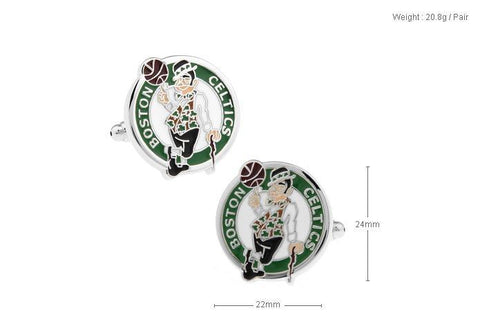 Boston Celtics Metal Cufflinks For Men's