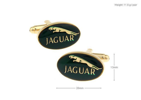 Jaguar Logo Metal Cufflinks For Men's