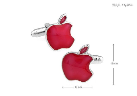 Red Apple Metal Cufflinks For Men's