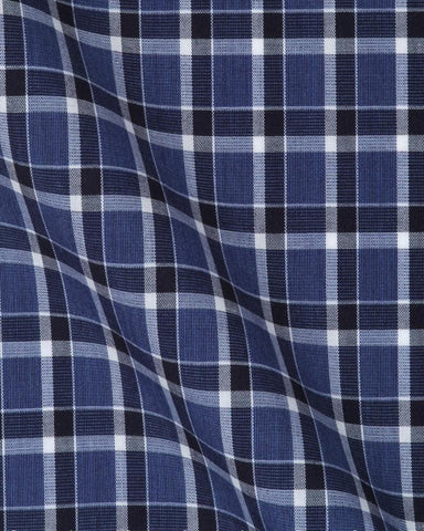 CANCLINI CLASS NAVY BLUE CHECK SHIRT