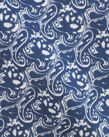 CANCLINI ROCK BLUE PRINTED PAISLEY SHIRT