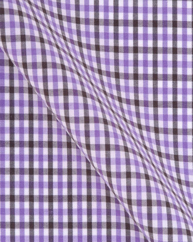 CANCLINI LONDON PURPLE CHECK SHIRT