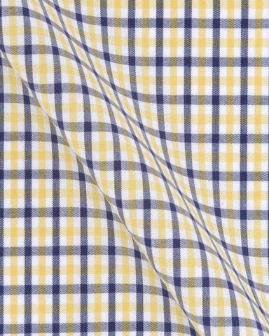 CANCLINI LONDON YELLOW & BLACK CHECK SHIRT