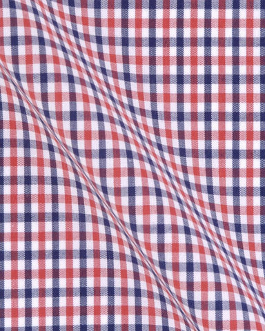 CANCLINI LONDON RED & BLUE CHECK SHIRT