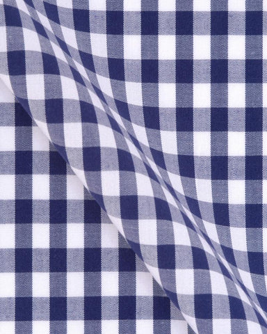 CANCLINI LONDON NAVY BLUE CHECK SHIRT