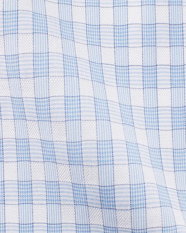 CANCLINI LONDON SKY BLUE CHECK SHIRT