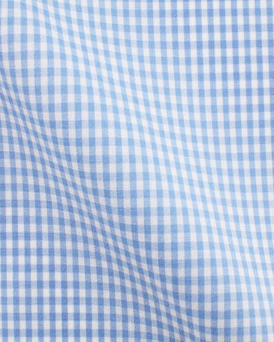 CANCLINI LONDON EASY PLUS SKY BLUE CHECK SHIRT