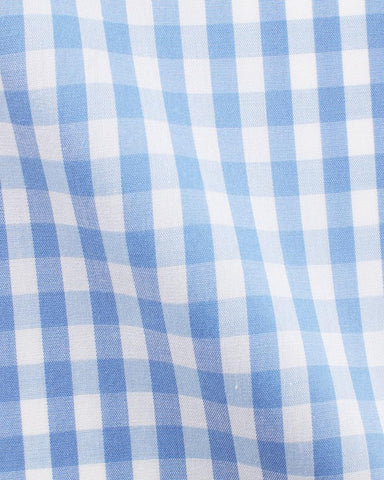 CANCLINI LONDON EASY PLUS SKY BLUE CHECK SHIRT