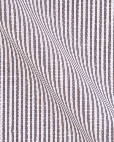 CANCLINI TUDORLINO BROWN STRIPE SHIRT