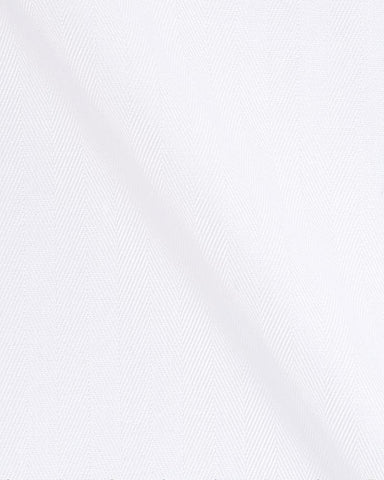 CANCLINI PIAVE BIO MINI HERRINGBONE WHITE SHIRT