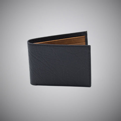 Black Connolly Embossed Calf Leather Wallet With Tan Suede Interior - justwhiteshirts
