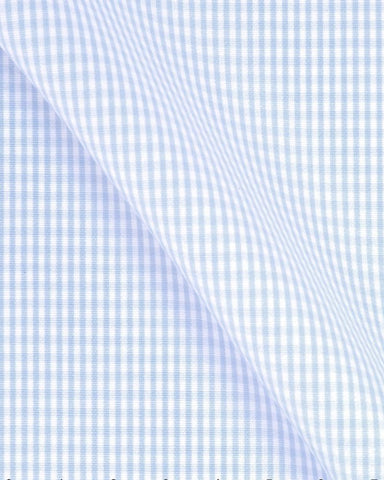 CANCLINI ARGENTO LIGHT BLUE MINI CHECK SHIRT