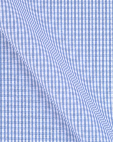 CANCLINI ARGENTO BLUE MINI CHECK SHIRT