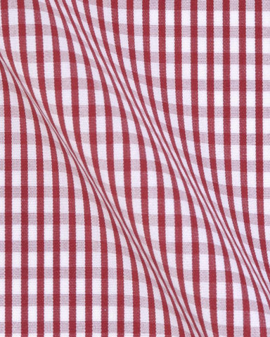 CANCLINI ARGENTO RED CHECK SHIRT