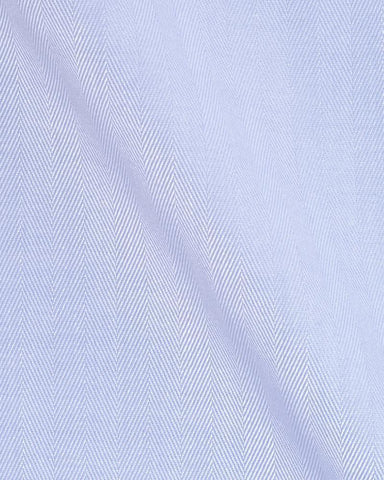 CANCLINI PIAVE BLUE HERRINGBONE SHIRT