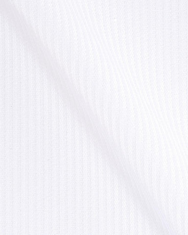 CANCLINI PIAVE MICRO HERRINGBONE WHITE SHIRT