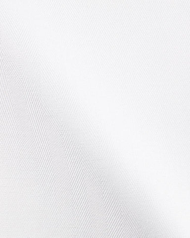 CANCLINI PIAVE WHITE HERRINGBONE SHIRT