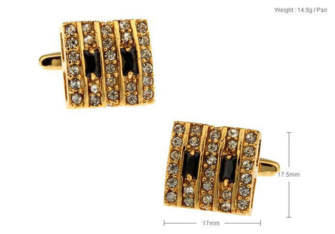 Golden Metal Cufflinks For Men's