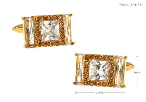 Golden Metal Cufflinks For Men's