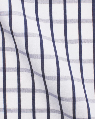 CANCLINI SKIN NAVY BLUE CHECK SHIRT