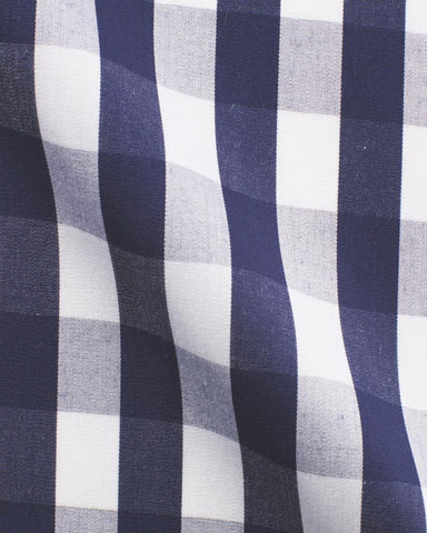 CANCLINI SKIN NAVY BLUE CHECK SHIRT