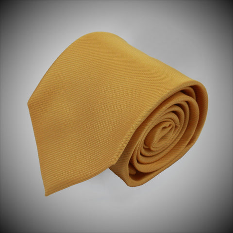 Solid Gold Twill Woven Silk Tie - justwhiteshirts