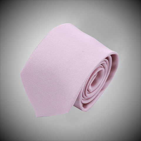 Solid Pink Twill Woven Silk Tie - justwhiteshirts