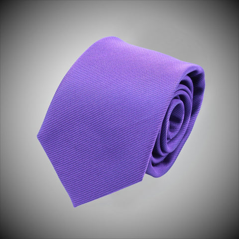 Solid Purple Twill Woven Silk Tie - justwhiteshirts