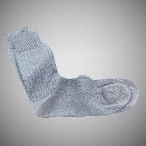 JWS Ash Grey Mid-calf Mercerized Cotton Socks