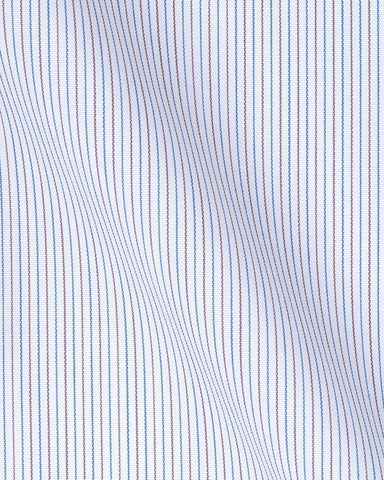 CANCLINI MILANO BROWN & BLUE STRIPE SHIRT