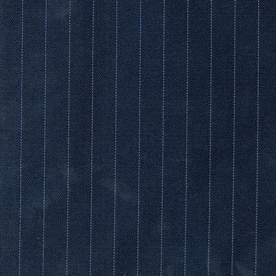 Classic Custom SUIT 1 42 DBL650A 100%Wool SUPER120S Stripe Dark blue