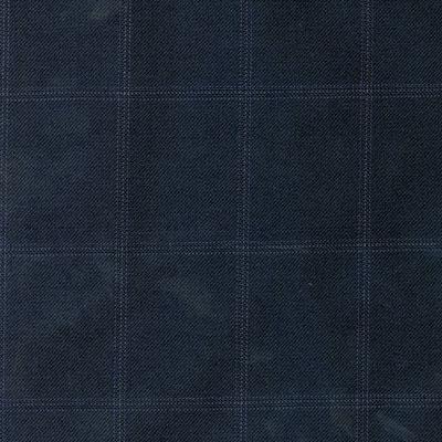 Classic Custom TROUSER 1 33 DBN319A 100%Wool SUPER120S Check Dark blue