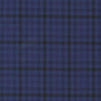 Classic Custom TROUSER 5 256 DBR219A 100%Wool SUPER120S Check Blue