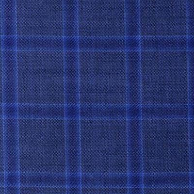 Classic Custom TROUSER 3 172 DBS168A 100%Wool SUPER140S Check Blue