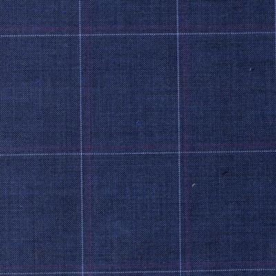 Classic Custom TROUSER 3 174 DBS170A 100%Wool SUPER140S Check Blue